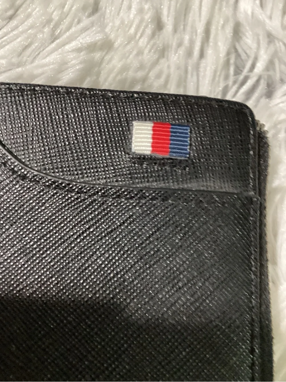 William POLO Black Zip Around Card Holder Wallet